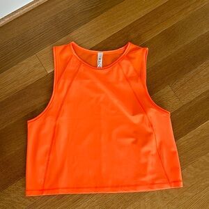 Neon orange Lululemon tank top